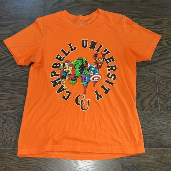 Marvel Marvels universe The team Campbell Camels orange soft men’s t shirt L - Picture 1 of 3